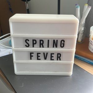 cinema light box with all letters and numbers and symbols